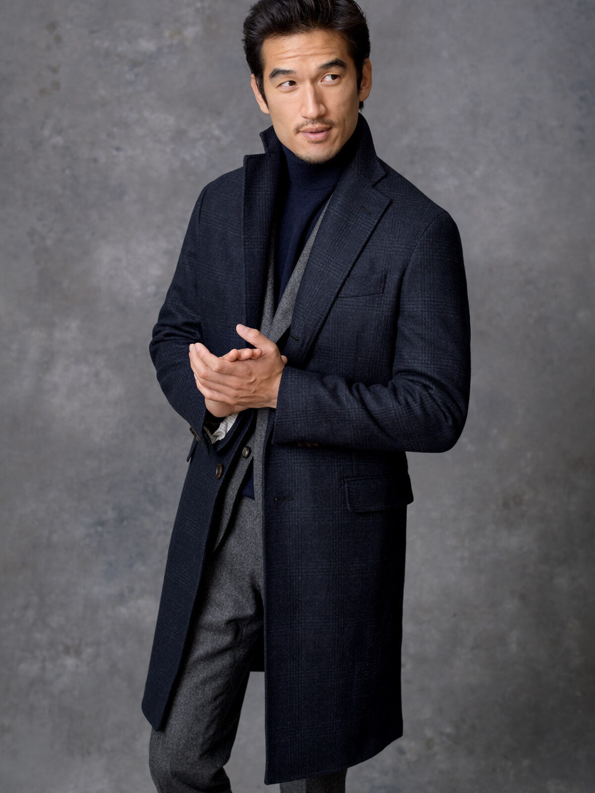 Unstructured sales wool coat