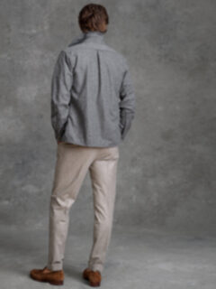 Grey Wool and Cashmere Knit Overshirt Product Thumbnail 6