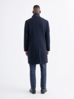 ジャケット・アウター AT LAST&CO WOOL COAT DARK NAVY NWT Old Navy Black Wool Blend Zip Men Jacket Winter Coat