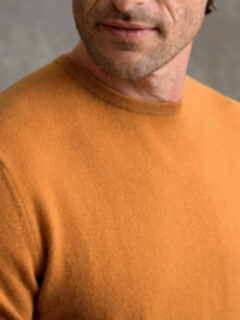 Ochre Cashmere Crewneck Sweater Product Thumbnail 4