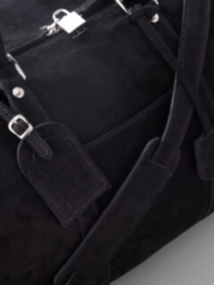Italian Black Nubuck Duffle Bag Product Thumbnail 3