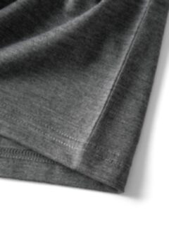 Grey Merino Wool V-Neck T-Shirt Product Thumbnail 3