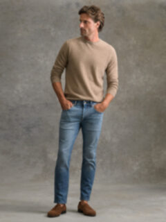 Fawn Cashmere Crewneck Sweater Product Thumbnail 3