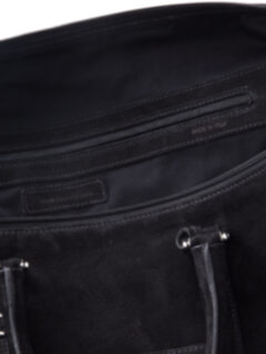 Italian Black Nubuck Duffle Bag Product Thumbnail 4