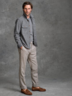 Grey Wool and Cashmere Knit Overshirt Product Thumbnail 2