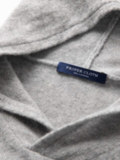 Light Grey Cashmere Hoodie Product Thumbnail 5
