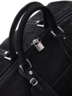 Italian Black Nubuck Duffle Bag Product Thumbnail 6