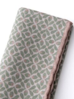 Sage and Sand Geometric Floral Print Pocket Square Product Thumbnail 2