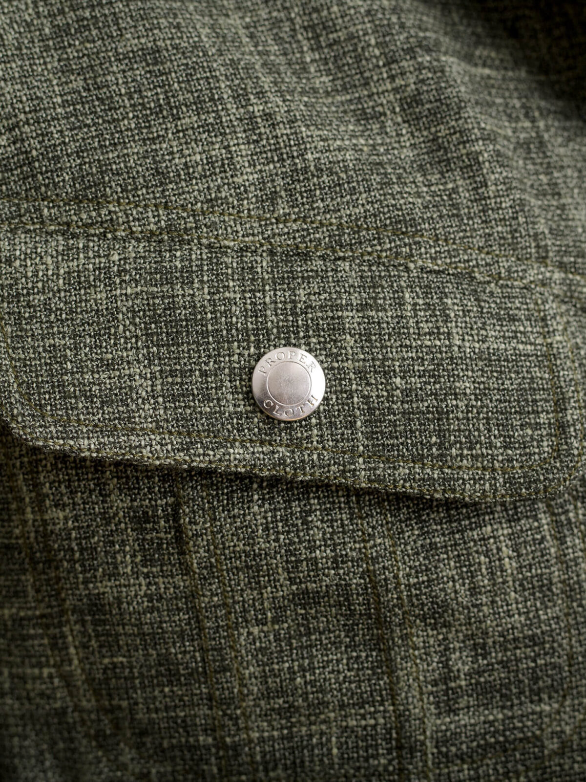 Sedona Fatigue Linen Blend Unlined Trucker Jacket