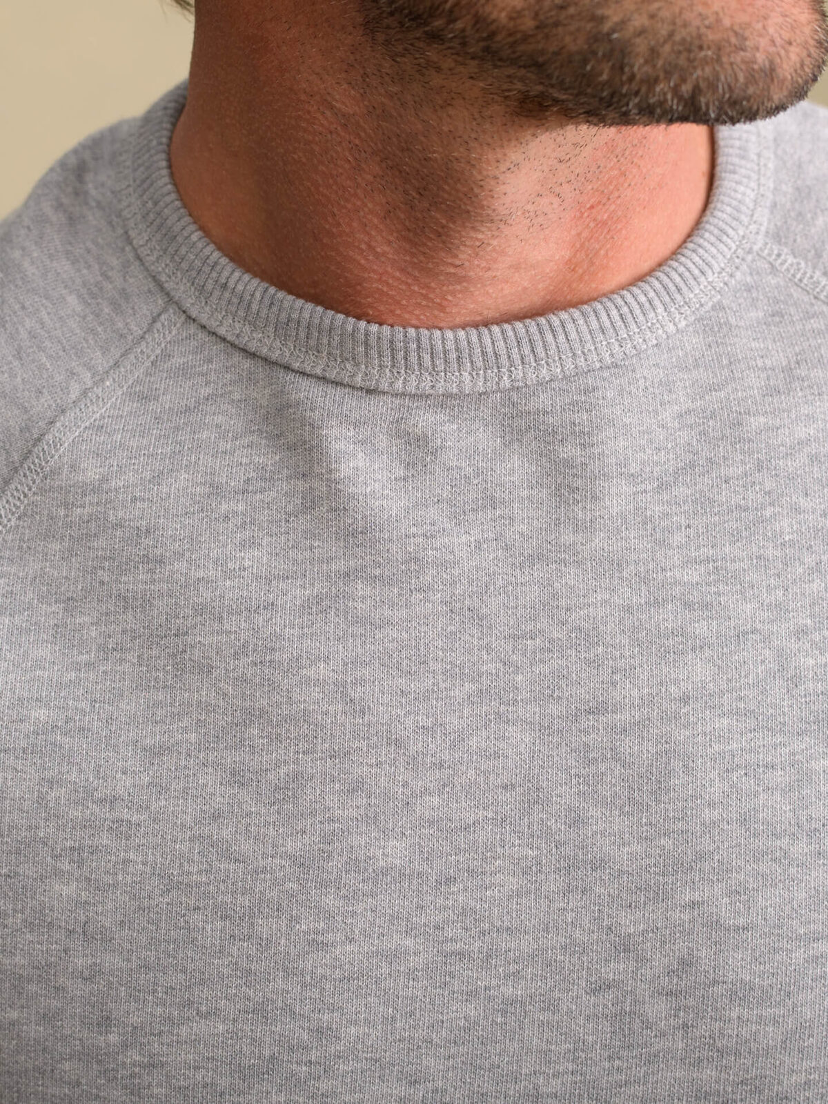 Grey Raglan Sleeve Cotton Sweatshirt by Proper Cloth