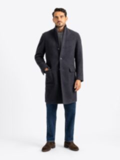 Bowery Navy Casentino Wool Coat - Proper Cloth