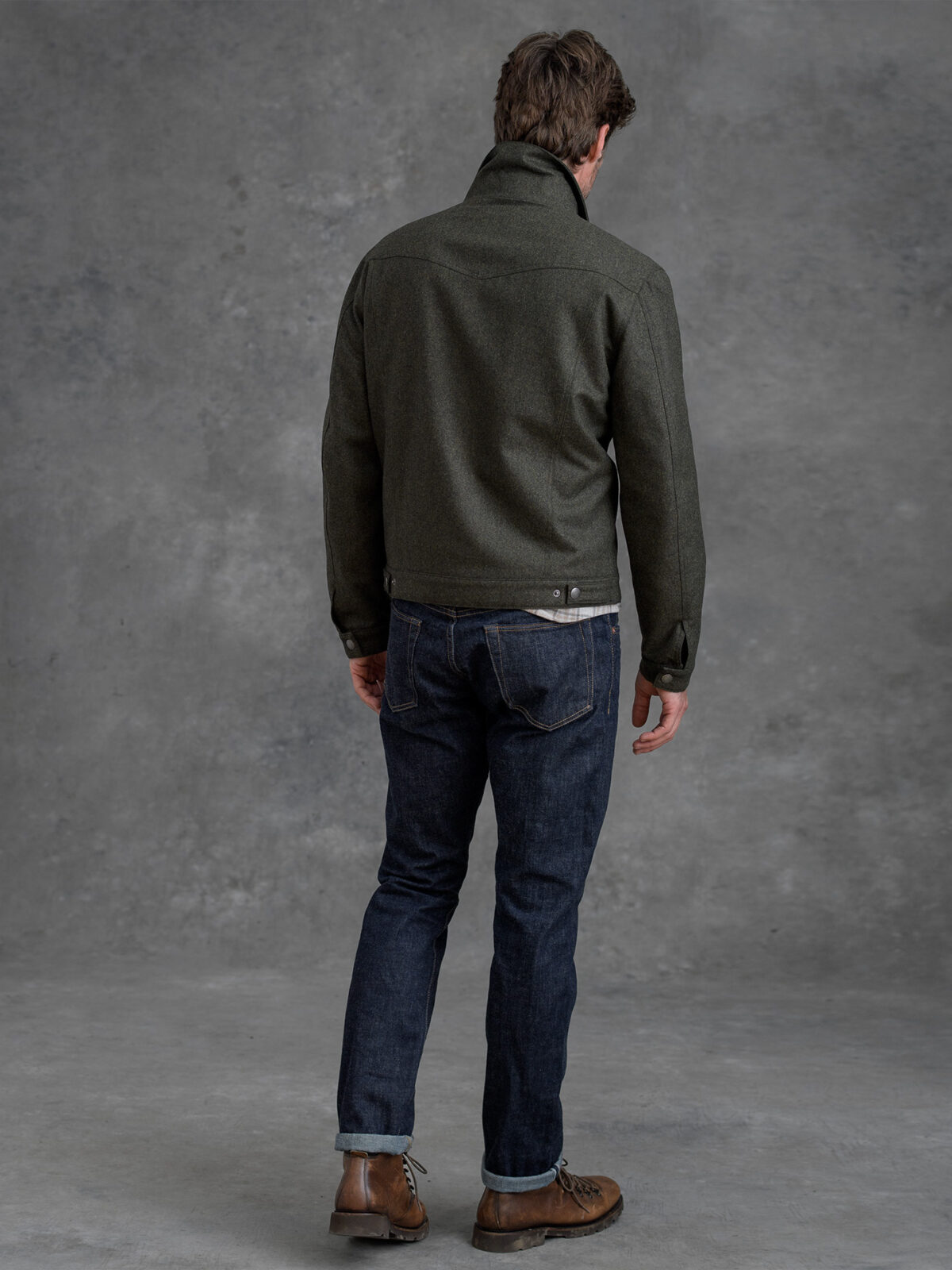 Lafayette Pine Wool Trucker Jacket