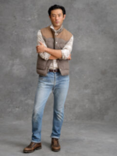 Jackson Taupe Wool and Cashmere Western Vest Product Thumbnail 9