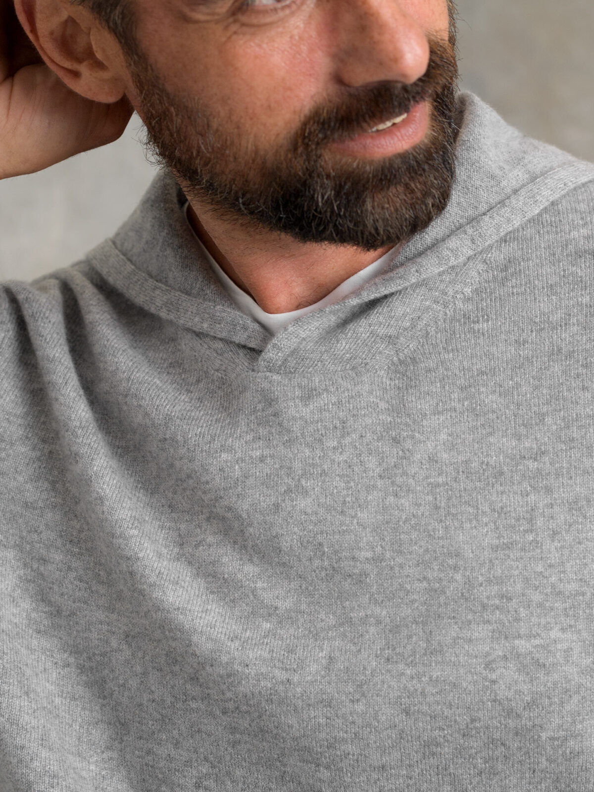 Light Grey Cashmere Hoodie