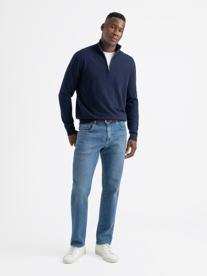 Cashmere Half Zip Sweater Proper Cloth