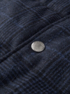 Cortina Navy Plaid Wool Snap Vest Product Thumbnail 3