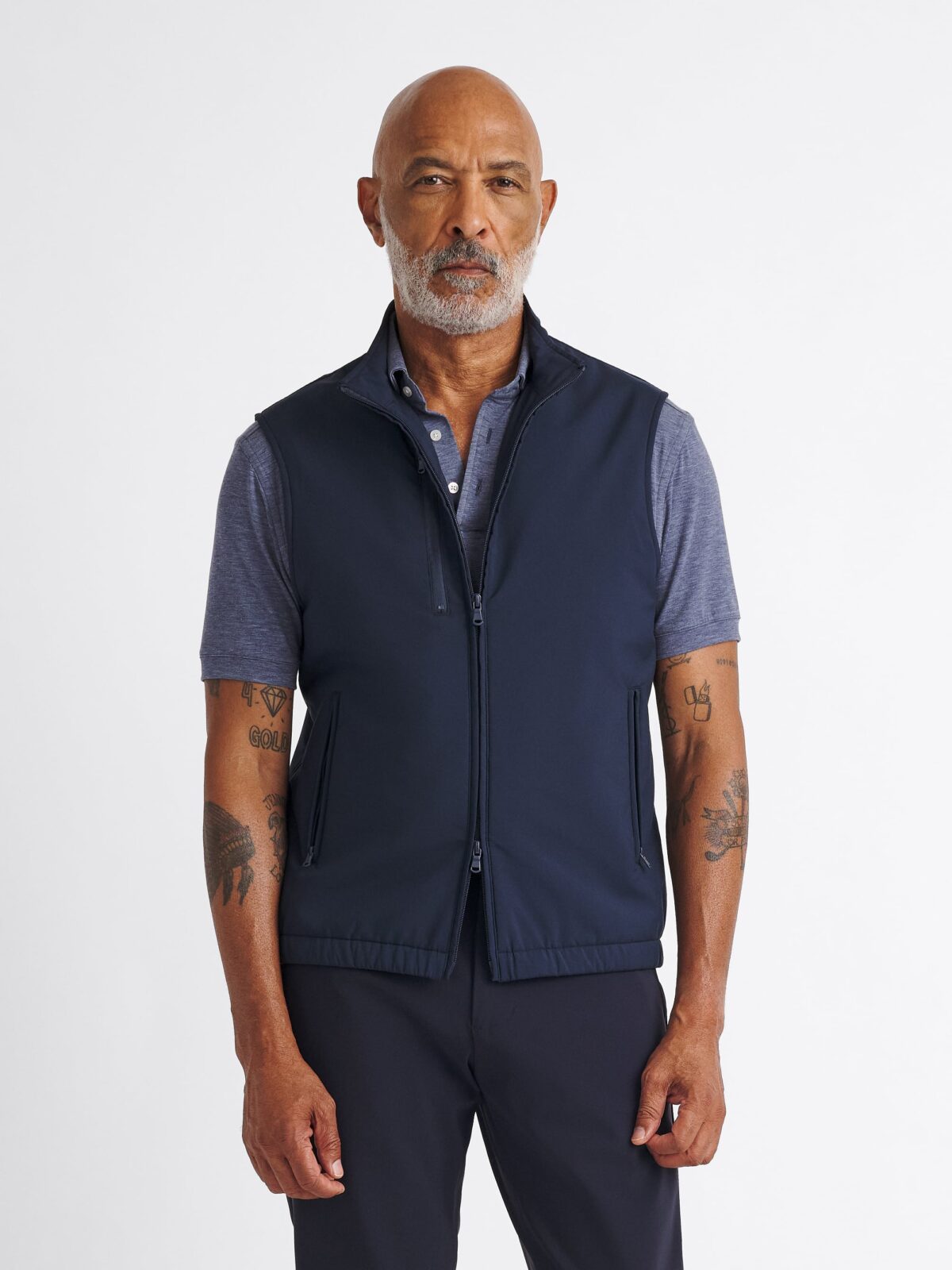 Lucca Navy Performance Golf Vest - Proper Cloth