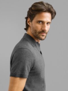 Grey Cotton and Silk Polo | Proper Cloth