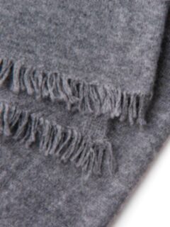 Dark Grey Italian Cashmere Knit Scarf Product Thumbnail 2