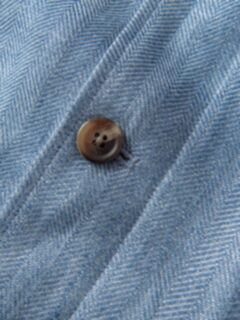 Sky Blue Herringbone Linen Overshirt Product Thumbnail 3