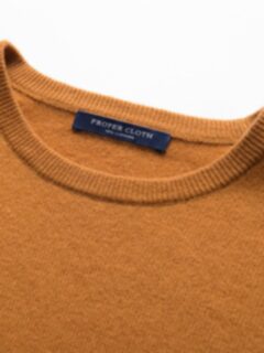 Ochre Cashmere Crewneck Sweater Product Thumbnail 5