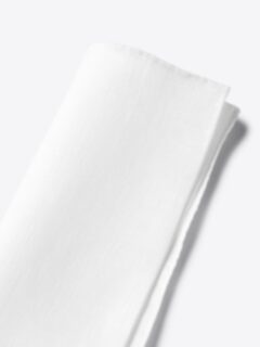 Essential White Linen Pocket Square Product Thumbnail 2