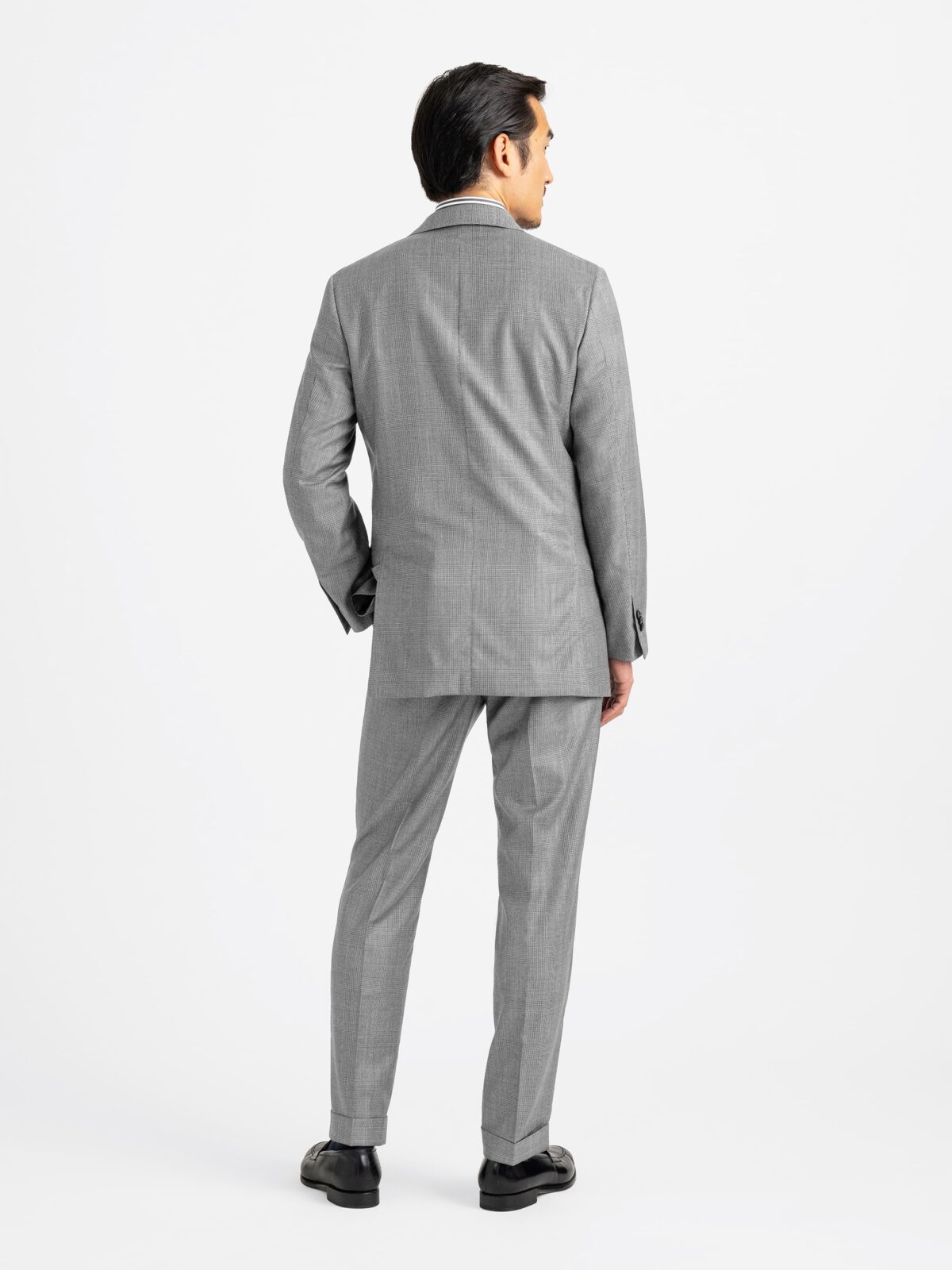 Double Breasted VBC Grey Glen Plaid Bedford Suit - Custom Fit