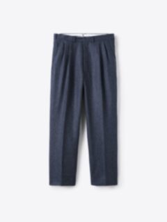Shop VBC Slate Melange Flannel Wide Leg Pleated Trouser