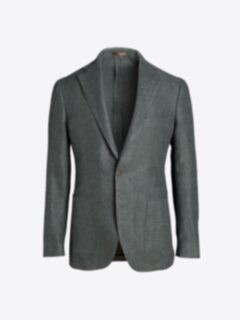 Shop Bedford Faded Green Glen Plaid Linen and Wool Jacket