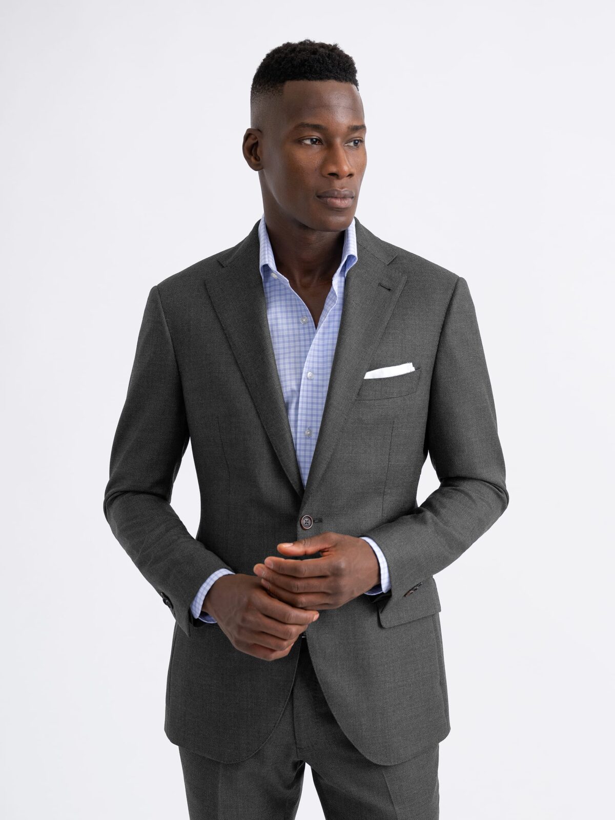 VBC Grey Nailhead S110s Allen Suit - Custom Fit Tailored Clothing