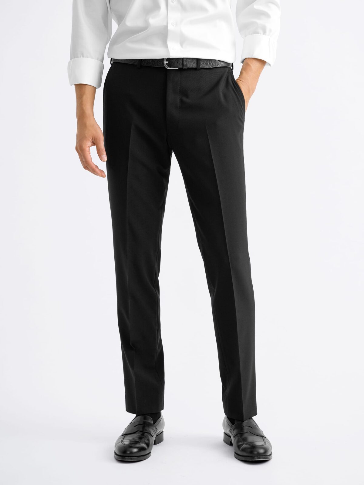 Buy Men Black Solid Slim Fit Formal Trousers Online - 693372 | Peter England-baongoctrading.com.vn