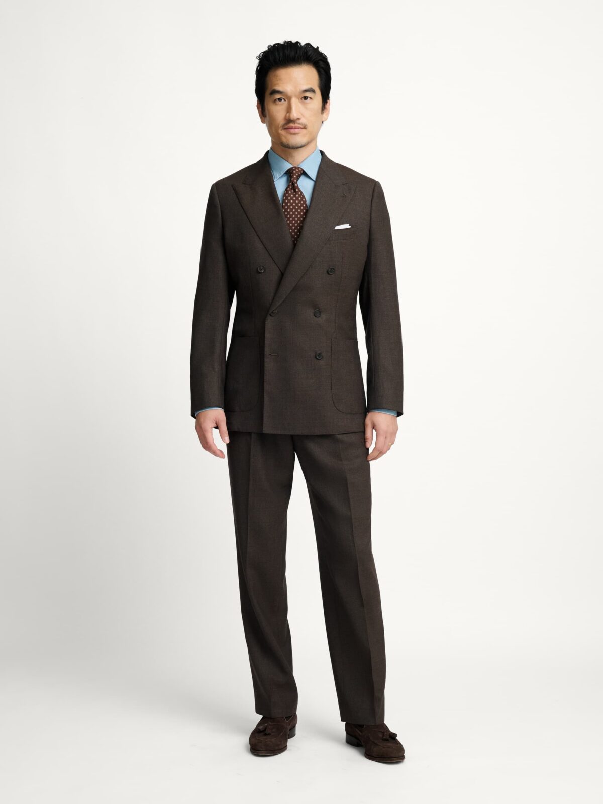 Loro Piana Fabric Brown Sopra Visso Fresco Carmine Suit - Custom