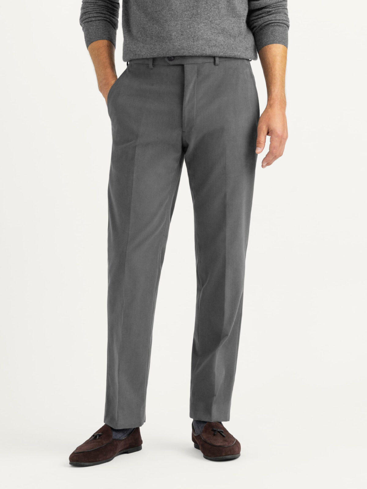 100 cotton dress pants men Grey Heavy Brushed Stretch Pant Waist size:46 Men's Toby Dress Shoes ruched bust Brooks brothers through rear welt pockets