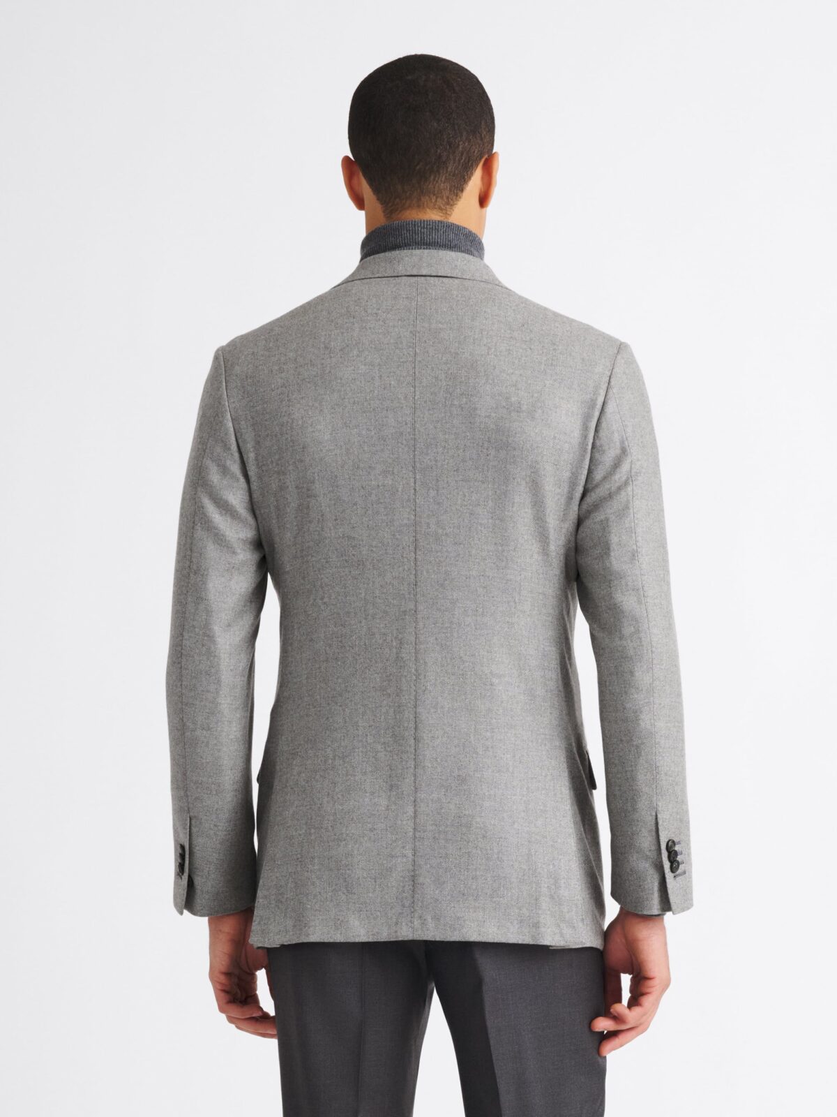 Loro Piana ライトグレー ブルゾン Loro Piana Fabric Grey Wool Cashmere Walker Jacket - Custom Fit