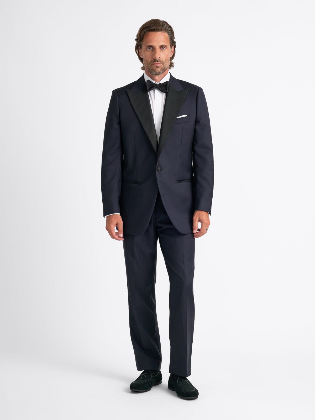 Peak Lapel VBC Midnight Navy Allen Tuxedo Custom Fit Tailored