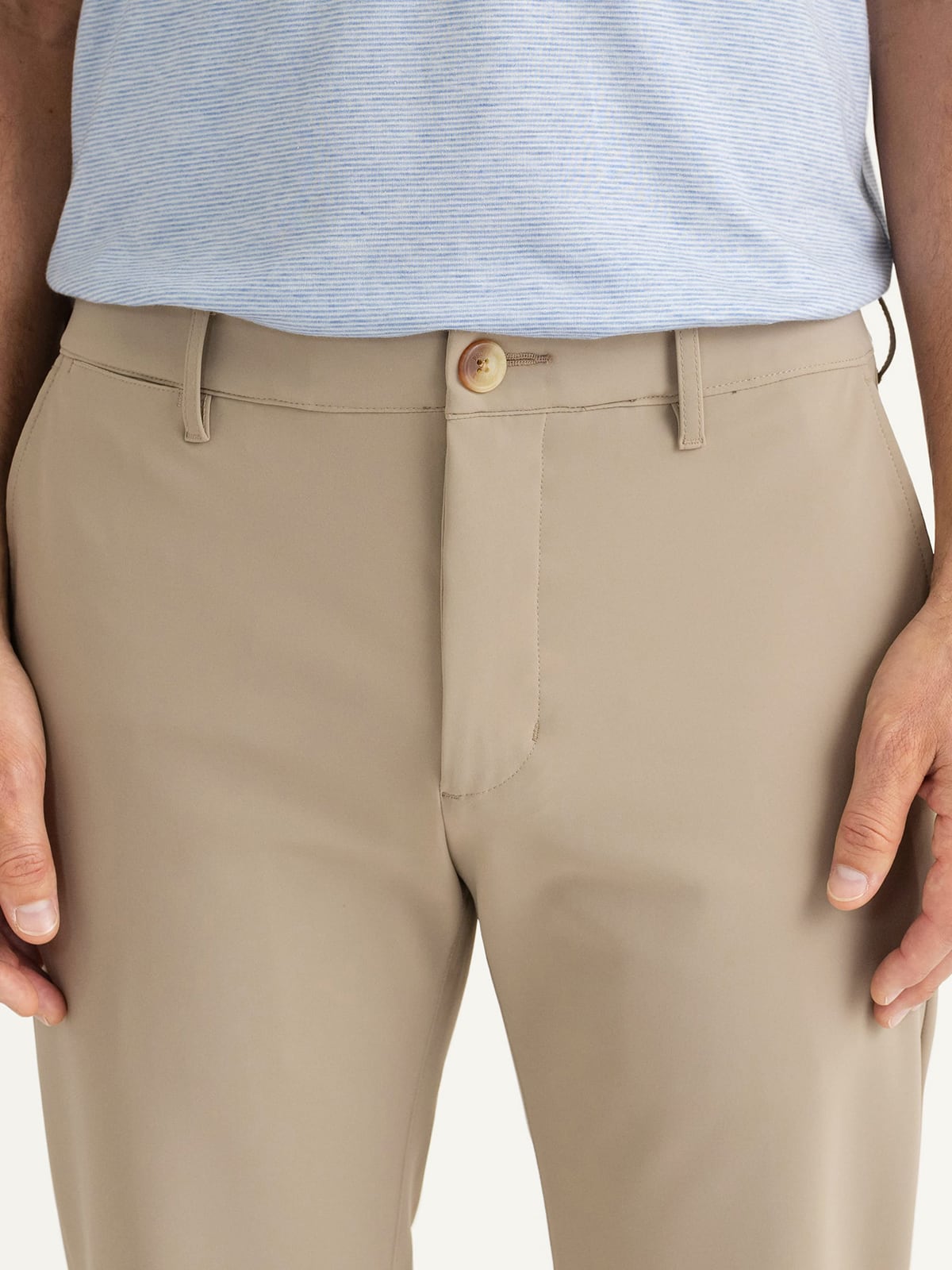 Milano Taupe Performance Blend Chino - Custom Fit Pants