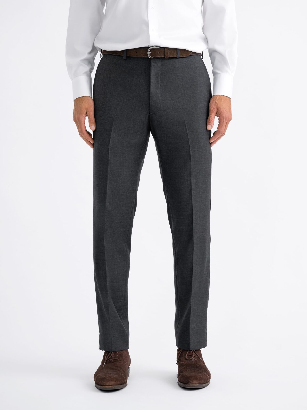 Oxford Auden Wool Suit Trousers - Charcoal - AirRobe