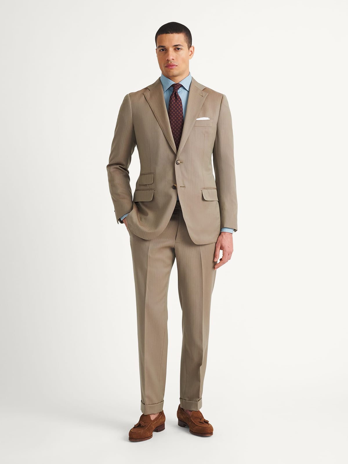 Drago S130s Solaro Bedford Suit - Custom Fit Tailored Clothing