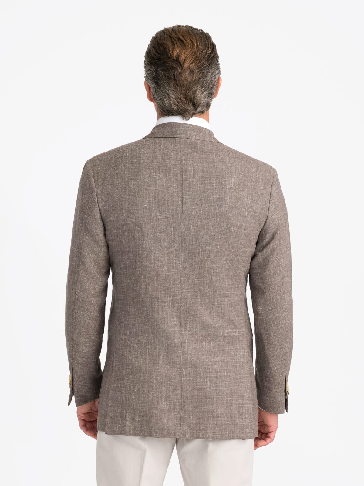 Loro Piana Taupe Wool Silk and Linen Hudson Jacket - Custom Fit