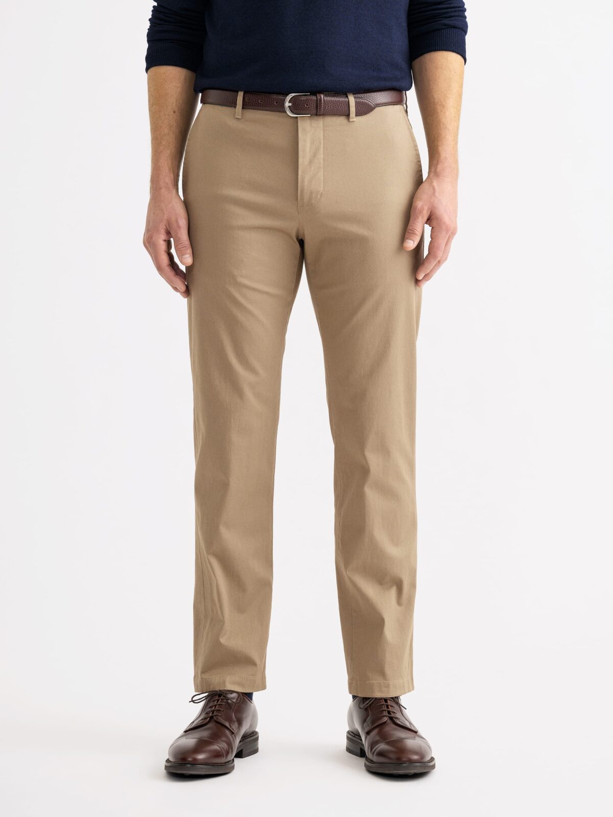 Di Sondrio Khaki Stretch Cotton Chino - Custom Fit Pants