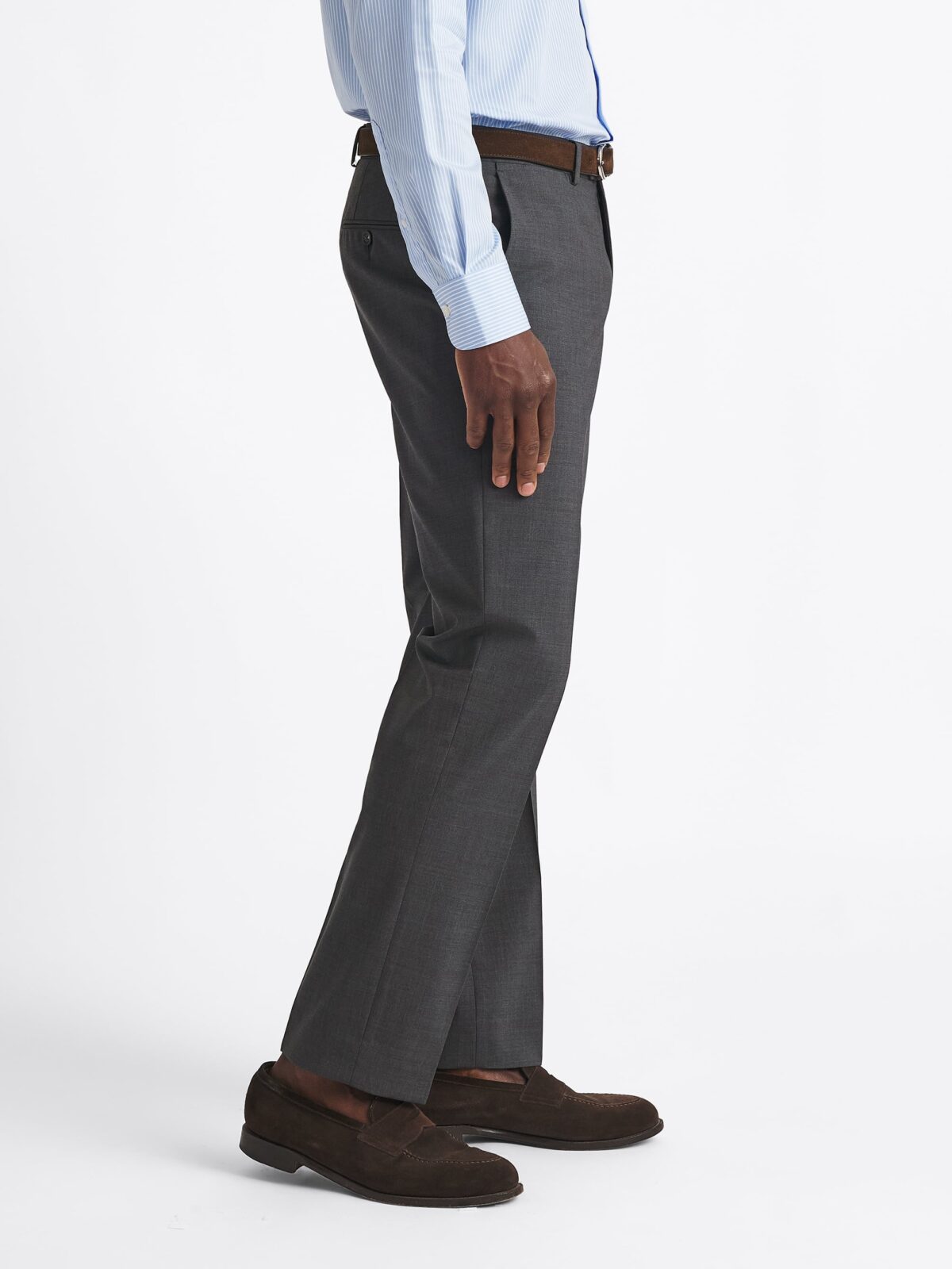 Grey Wool Stretch Dress Pant - Custom Fit Tailored Clothing
