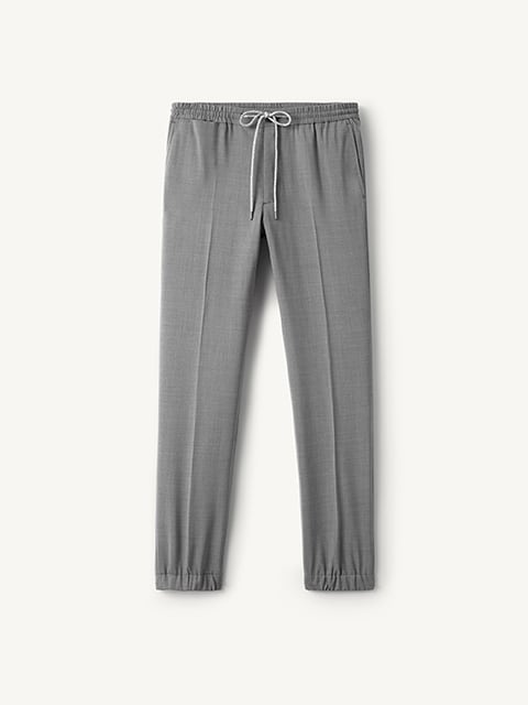 Light Grey Knit Jogger Pants main image 1