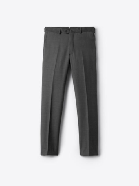Grey Mid Rise Knitted Trousers
