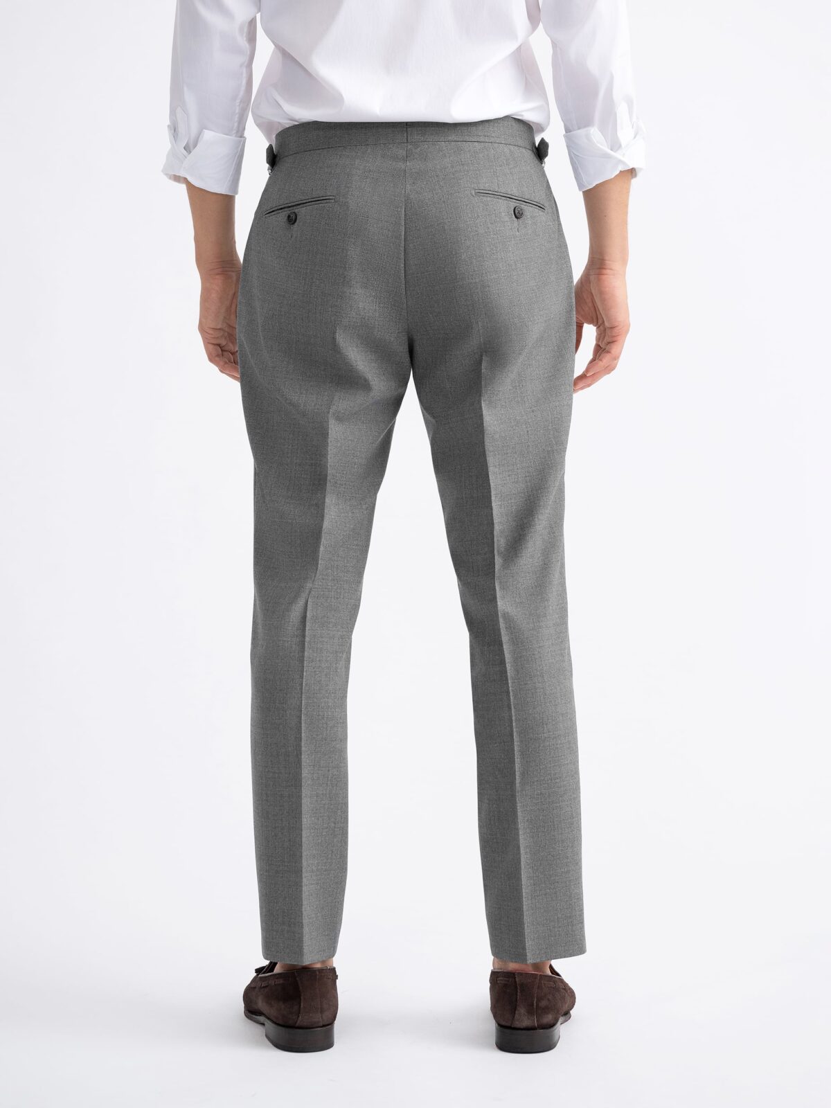 VBC Grey Tropical Fresco Side Tabs Dress Pant