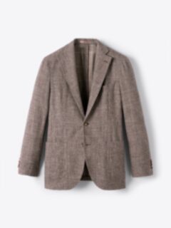 Shop Brown Glen Plaid Wool Cotton Linen Waverly Jacket