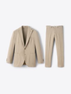 Shop Beige Stretch Seersucker Waverly Suit