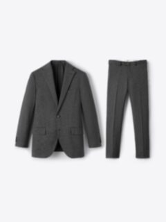 Shop Grey Textured Stretch Allen Suit