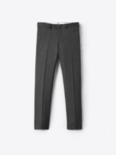 Shop Grey Textured Stretch Wool Dress Pant
