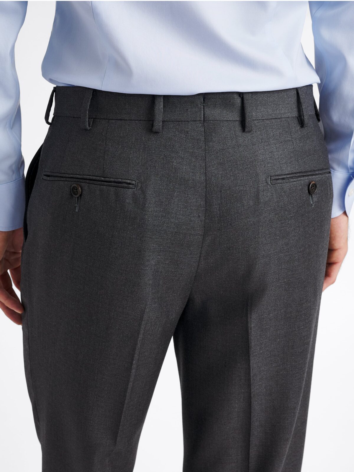 VBC Grey S110s Wool Dress Pant - Custom Fit Tailored Clothing
