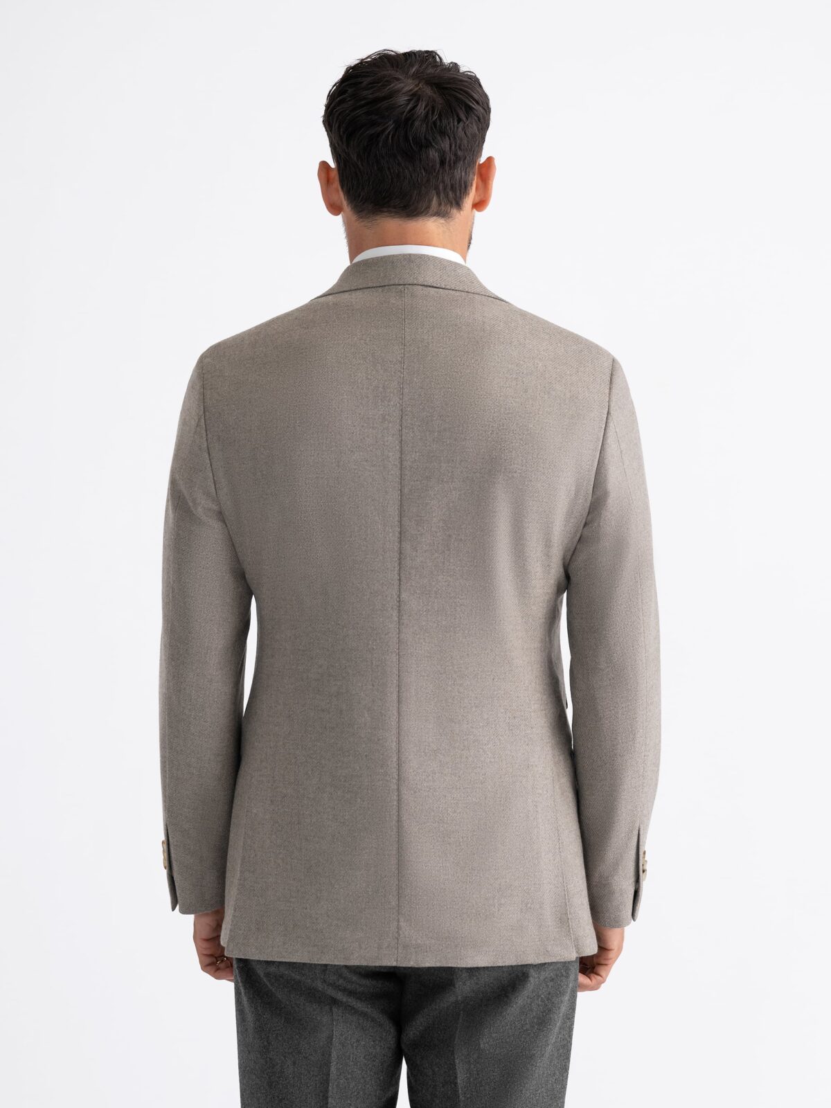 Loro Piana Fabric Taupe Wool Cashmere Hudson Jacket - Custom Fit
